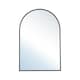 image 1 of Living and Home Arched Wall Mirror with Black Aluminum Frame - 40cm W x 60cm H
