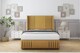 image 2 of Sloomy Camden Mustard Plush Divan Bed Base No Drawers With 54 Inch Wingback Headboard & 12 Inch Matching Footboard | Gold | Mustard | Super King | 1
