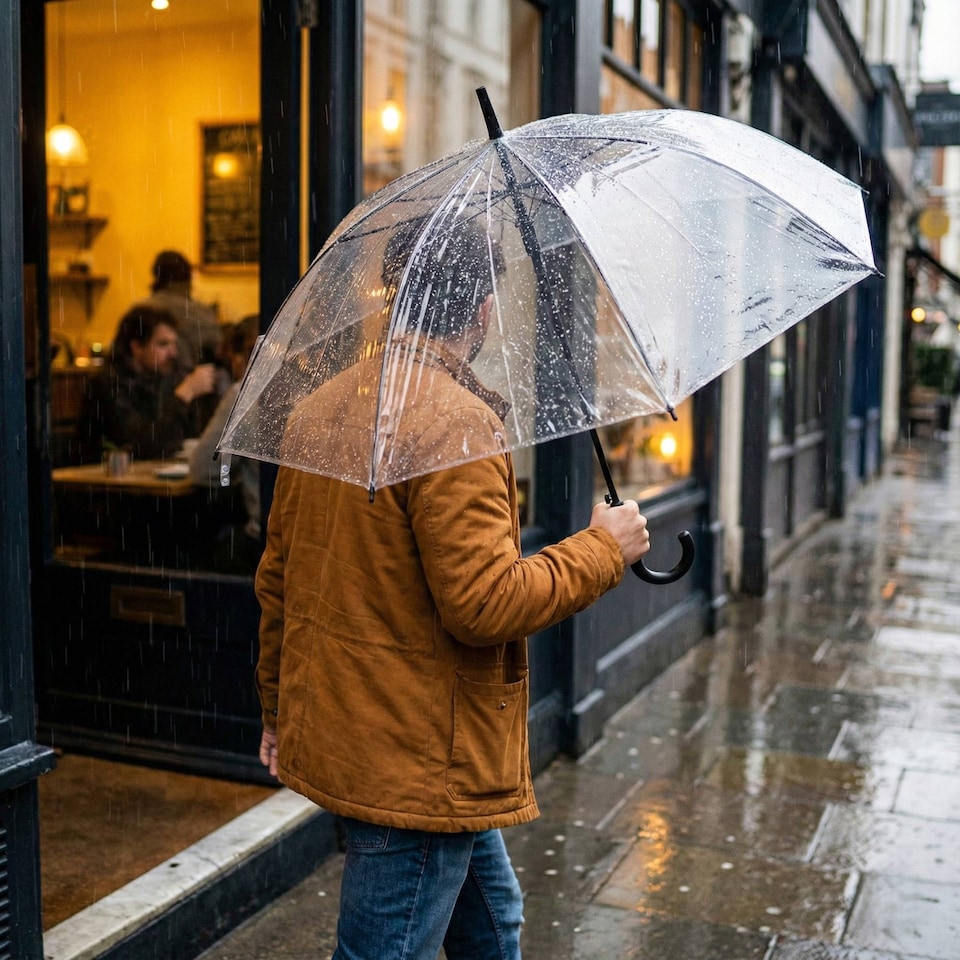 image 1 of 23 Inch Transparent Wedding Umbrella | Clear | 6