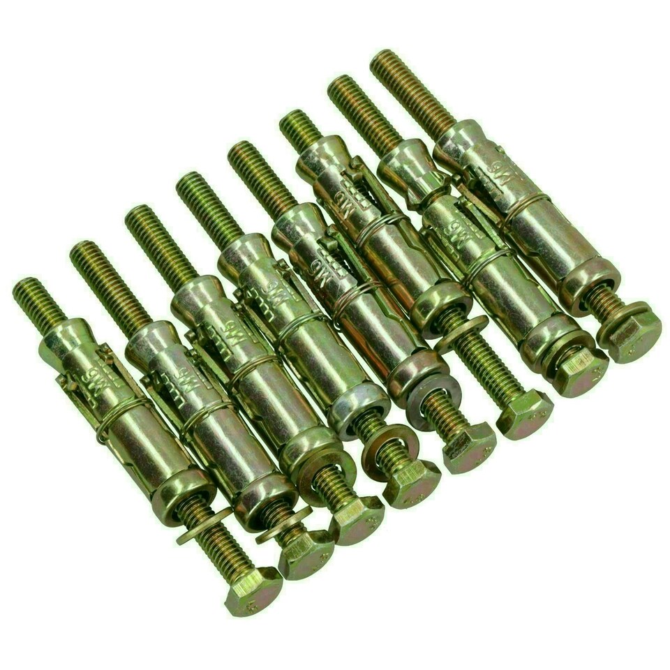image 1 of M6 6mm x 75mm Expansion Rawl Bolt for Masonry Sleeve Anchors Fastener 80pk