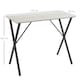 image 7 of HOMCOM 120 cm Rectangular Breakfast Bar Table for 4 People, Steel Legs, White