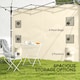 image 4 of Outsunny Gazebo Side Panel, Canopy Sidewall Panel with 4 Mesh Bags and 2 Storage Pockets for 3 x 3 m Straight Leg Pop Up Gazebos, 1 Pack Sidewall Only, Beige
