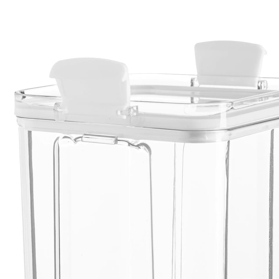 image 1 of Argon Tableware Food Storage Containers - 1.3 Litre - White - Pack of 3 - Resuable Container Meal Prep Container Tub Tupperware Airtight Lid