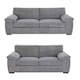 image 1 of Collingdale Grey Jumbo Cord Upholstered 3 + 2 Sofa Set Grey | Grey | 2