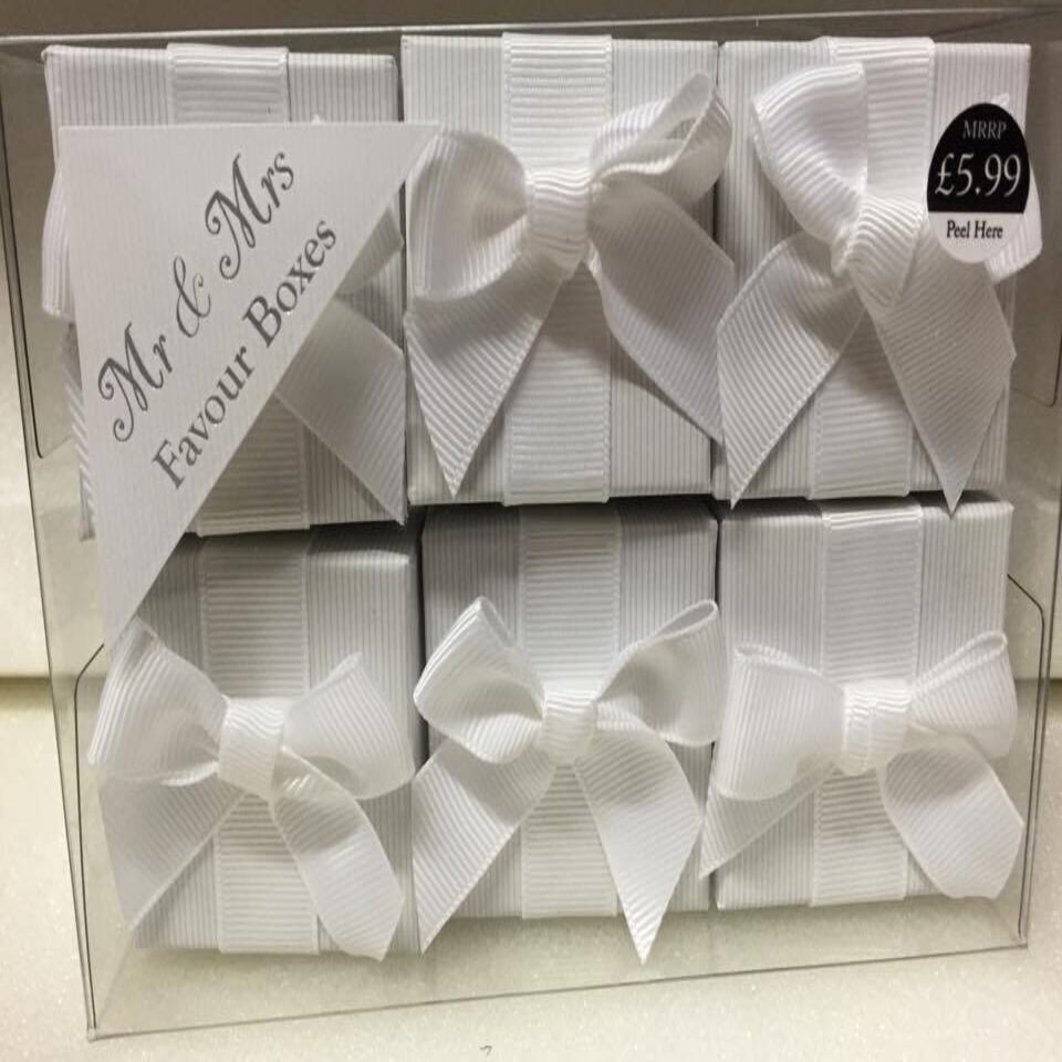 image 1 of Xpressions Wedding Favour Boxes White Pack Of 6