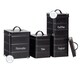 image 3 of Harbour Housewares 4 Piece Vintage Metal Kitchen Canisters Set - Black