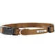 image 1 of Dog Puppy Collar with Buckle & Clip for Lead, Adjustable Soft Fabric Brown | M