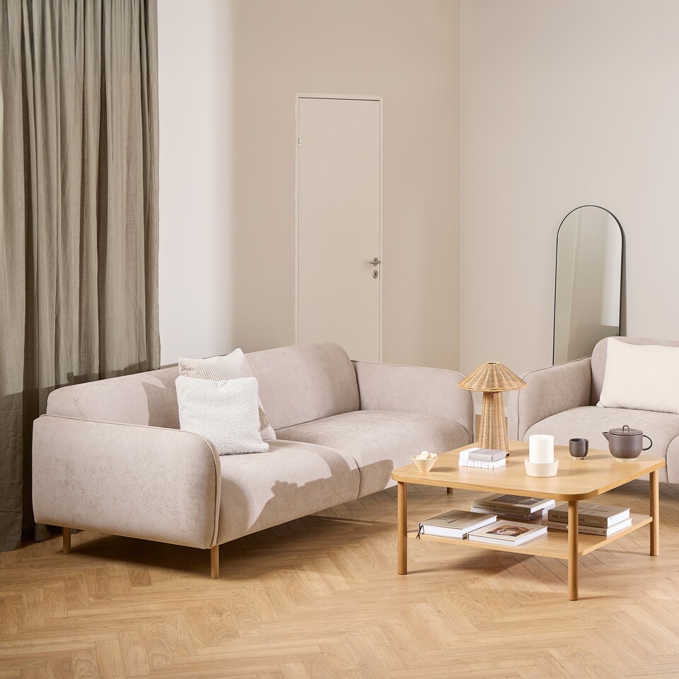 image 1 of Westham Set of 2 x 3 Seater Sofas in Fay Beige Fabric