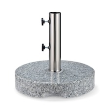 VonHaus Parasol Base Grey Round Granite 22kg