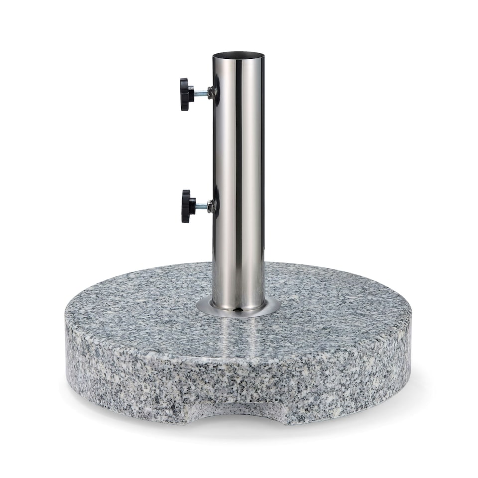 image 1 of VonHaus Parasol Base Grey Round Granite 22kg