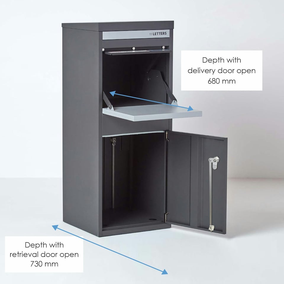 image 1 of SMART PARCEL BOX® Large Front & Rear Access Dark Grey Grey
