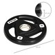 image 7 of SPORTNOW Two 5kg Olympic Weight Plates for Barbell, with Tri-Grips