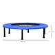 image 5 of HOMCOM 91cm Fitness Trampoline Exercise, Max Load 100 KG, Blue Black