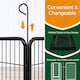 image 4 of Yaheetech 7-Panel Metal Dog Playpen, 71 × 120 cm Black