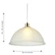 image 5 of First Choice Lighting Frosted Ribbed Glass with Satin Brass Ceiling Pendant Bronze | White