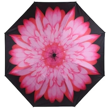 Everyday Folding Umbrella Automatic Opening Reverse Daisy | Black | Pink | Canopy: 100cm