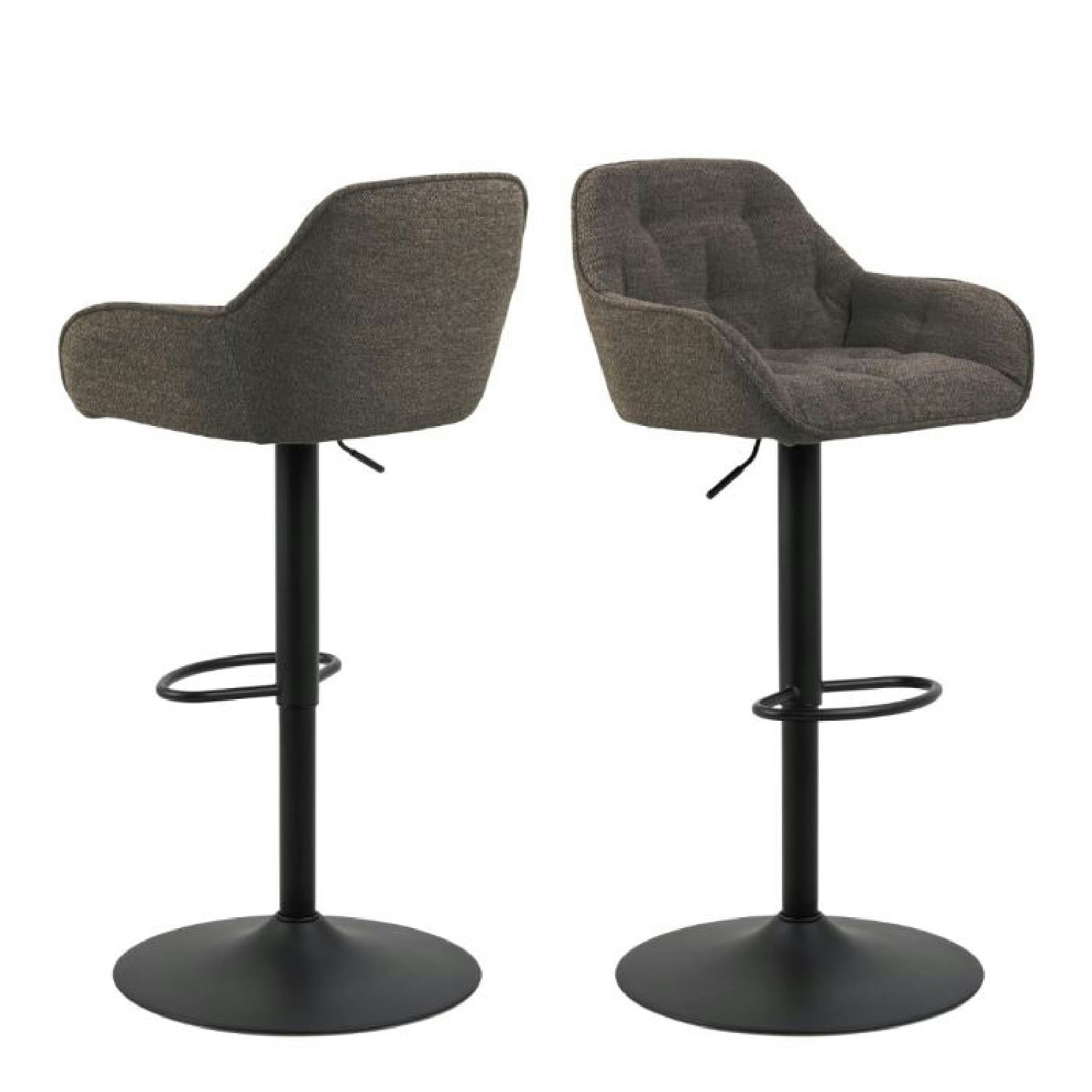 Camden Swivel Bar Stool in Taupe Set of 2