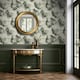 image 4 of Elysian Floral Green & Gold Wallpaper Green