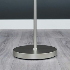 ValueLights Charlie White Stem Table Lamp White Taper Shade & Bulb 