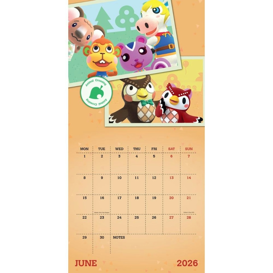 image 1 of ANIMAL CROSSING 2026 SQUARE CALENDAR