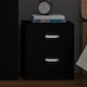 image 1 of FWStyle Tunis 2 Drawer Bedside Table Matt Black