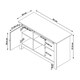 image 3 of WILDWOOD WOOD VENEER TV STAND 50 RUSTIC GREY Grey | Grey
