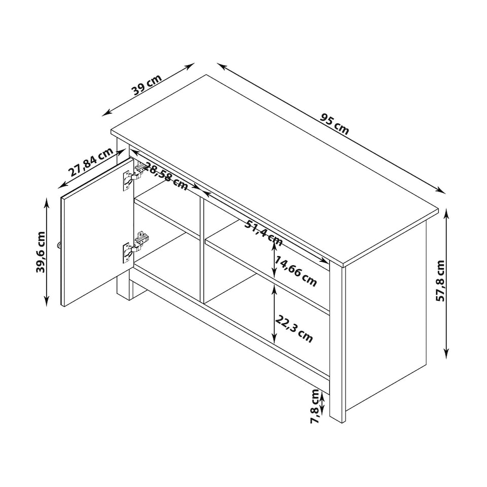 image 1 of WILDWOOD WOOD VENEER TV STAND 50 RUSTIC GREY Grey | Grey