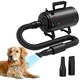 image 6 of PawHut 2200W Dog Hair Dryer with Adjustable Temperature & Velocity, Black