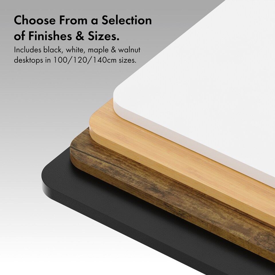 image 1 of Vonhaus Light Wood Maple Effect Electric Standing Desk 100x60cm