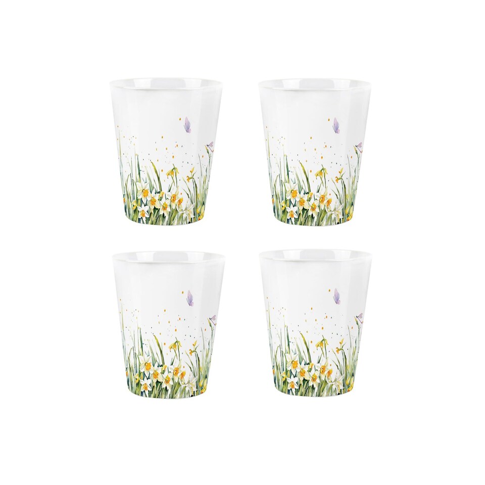 image 1 of Spring Daffodils Ceramic Egg Cups - Set of 4