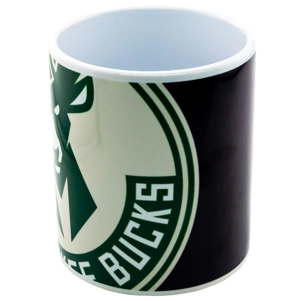 image 1 of Milwaukee Bucks Cropped Logo Mug - Green/Cream/Black - One Size