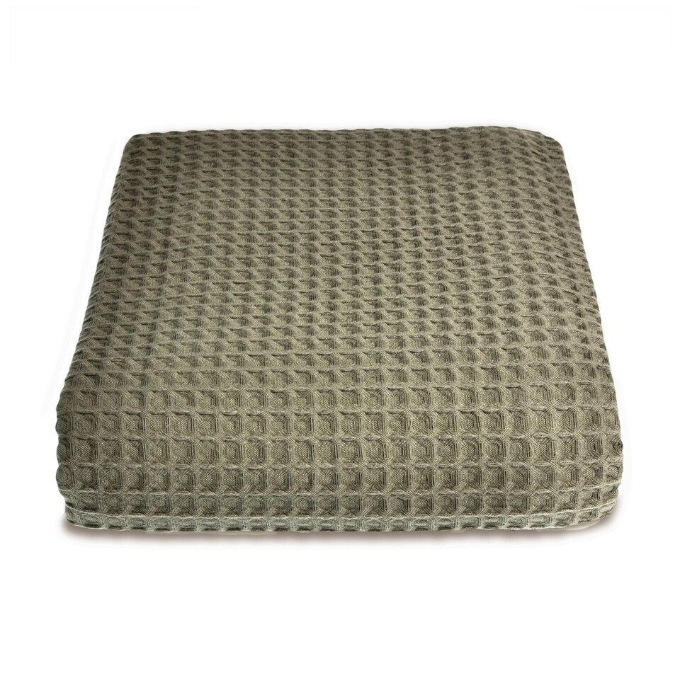 image 1 of Waffle Throw Blanket 175 x 225cm - Khaki