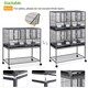 image 4 of Yaheetech 105 cm Tall Stackable and Divided Breeder Cage Black