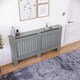 image 4 of Vida Designs Chelsea Radiator Cover Painted MDF Slatted Cabinet, Grey, 152cm