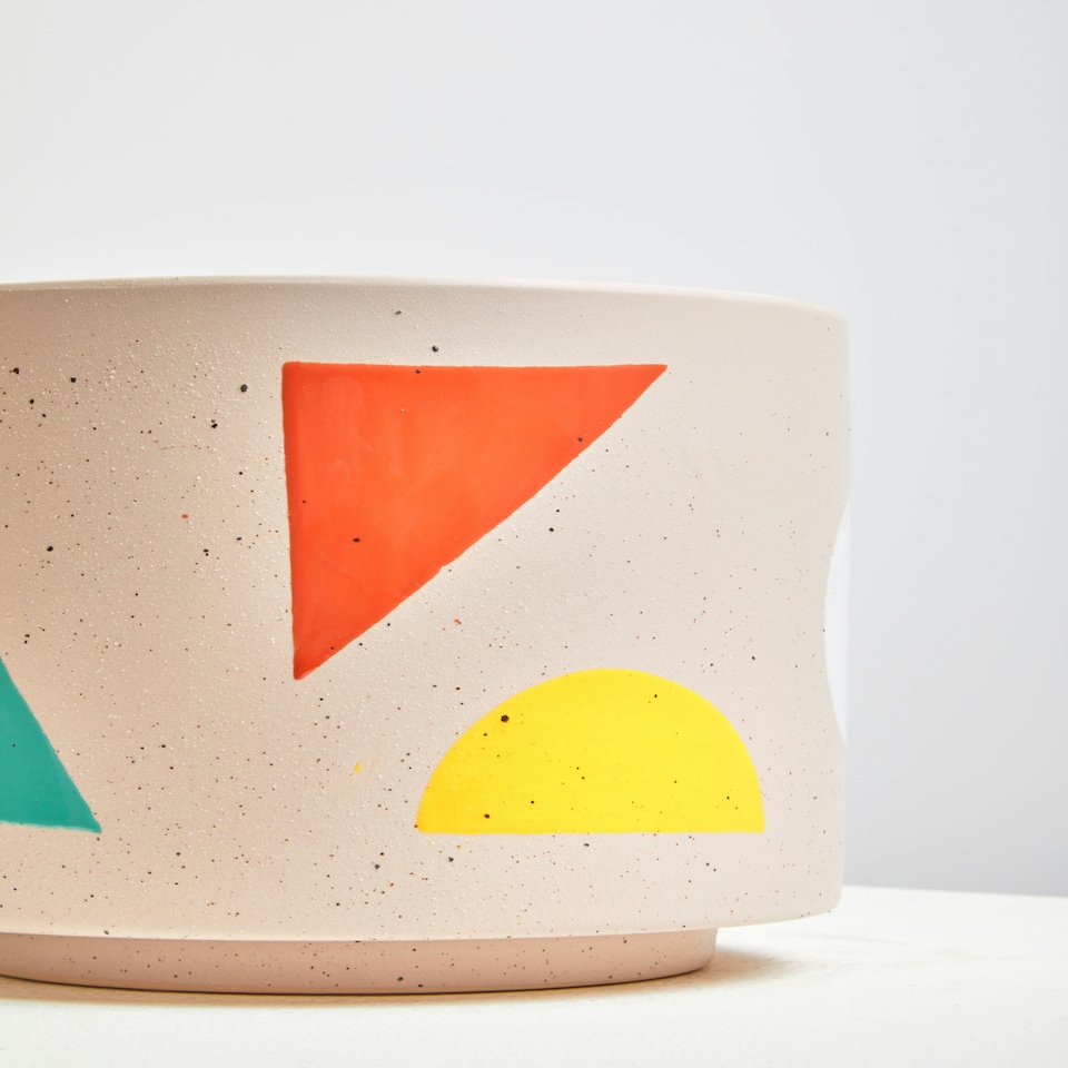 image 1 of Interiors by Premier Large Ceramic Planter, Handcrafted Ceramic Planter for Home Decor, Stoneware planter for Living Room Multi