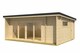 image 2 of Java-Log Cabin, Wooden Garden Room, Timber Summerhouse, Home Office - L648 x W470 x H245.1 cm | Brown