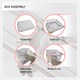 image 6 of Periea ‘Beau’ Folding Collapsible Stackable Fabric Home Storage Boxes with Steel Frames (Grey Damask, Medium)