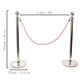 image 8 of 2 Prestige Chrome Poles With 1 Pink Braided Rope