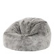 image 1 of icon Kids Classic Faux Fur Bean Bag Chair Arctic Wolf Grey Bean Bags for Children Grey
