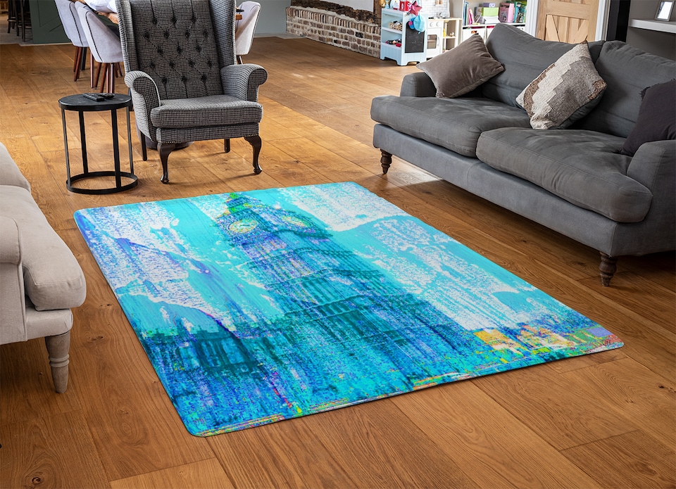 image 1 of Crazy Blue Ben Rug | Multi