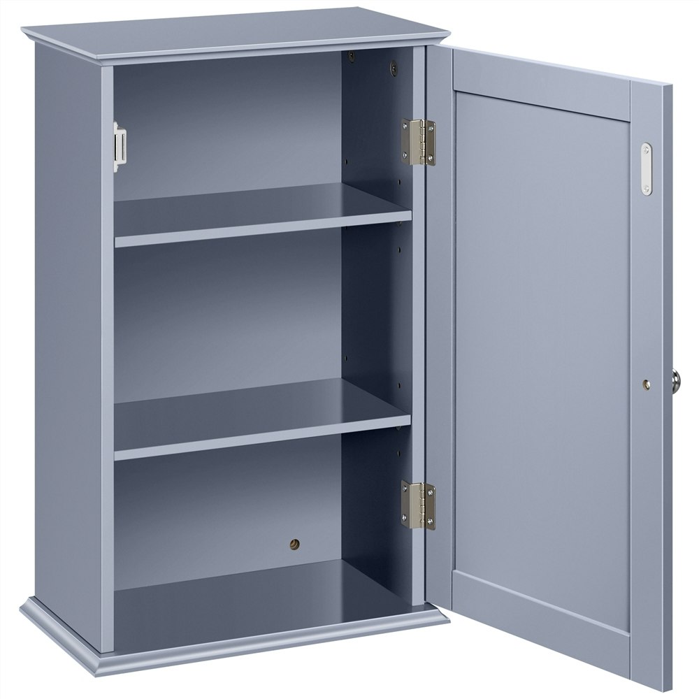 Yaheetech Wall Mounted Cabinet with 3 Tiers Grey
