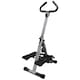 image 1 of HOMCOM Foldable Stepper Adjustable Step Machine with Handlebar LCD Display, White