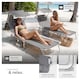 image 4 of Set of 2 Sun Loungers - foldable, adjustable sun canopy | Grey | grey | 1