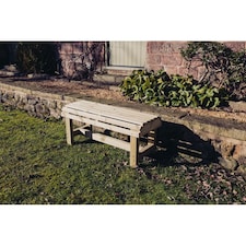 Churnet Backless Garden Bench - Timber - L39 X W99.5 X H43 cm - Fully Assembled Brown