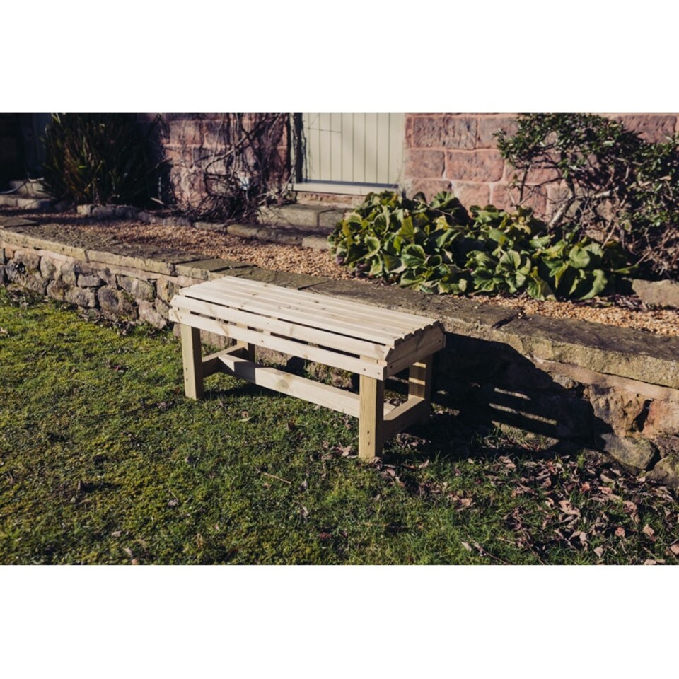image 1 of Churnet Backless Garden Bench - Timber - L39 X W99.5 X H43 cm - Fully Assembled Brown