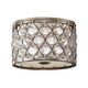image 1 of Lucia 2 Light Flush Ceiling Light Burnished Silver, E27