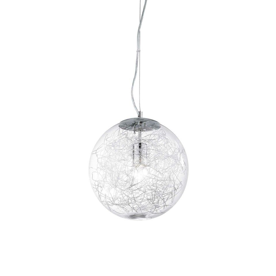 Mapa Max 1 Light Small Globe Ceiling Pendant Chrome, E27