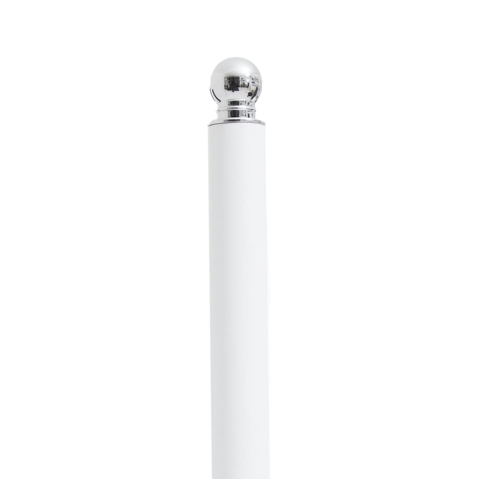 image 1 of Interiors by Premier Stable White Toilet Roll Holder, Elegant Design Toilet Holder, Sturdy Toilet Roll Holder With White Base