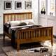 image 1 of 3ft Single Oak Colour Finish Shaker Wood Wooden Bed Frame Bedstead High Foot End