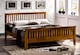image 1 of 3ft Single Oak Colour Finish Shaker Wood Wooden Bed Frame Bedstead High Foot End